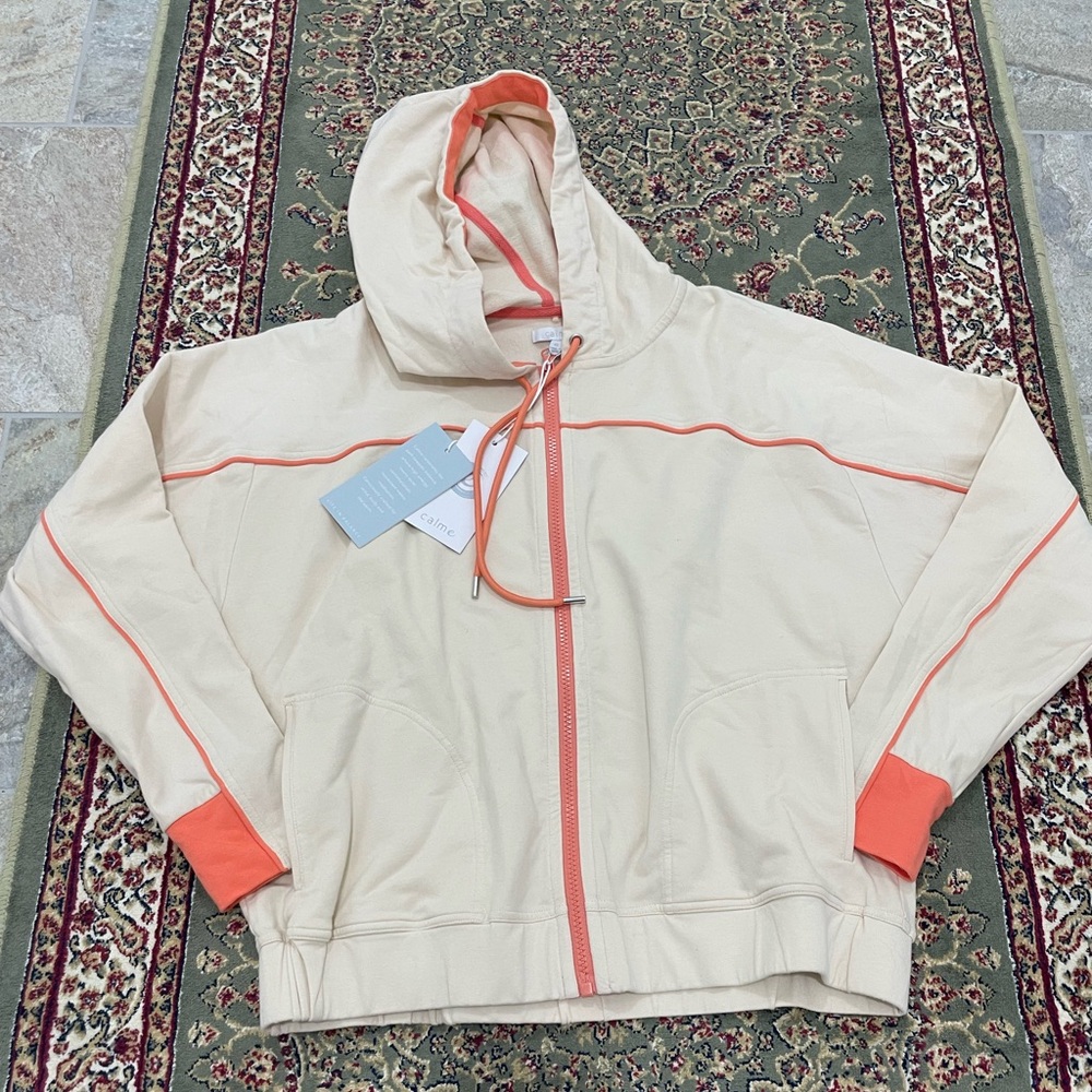 NWT Johnny Was Calme Zip up Dolman hoodie size xs